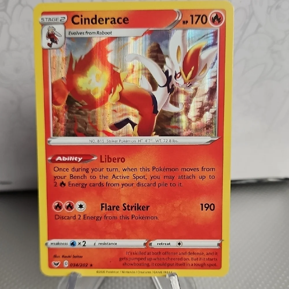 Cinderace 034/202 Pokemon TCG Holo Rare